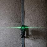 a green light on a wall